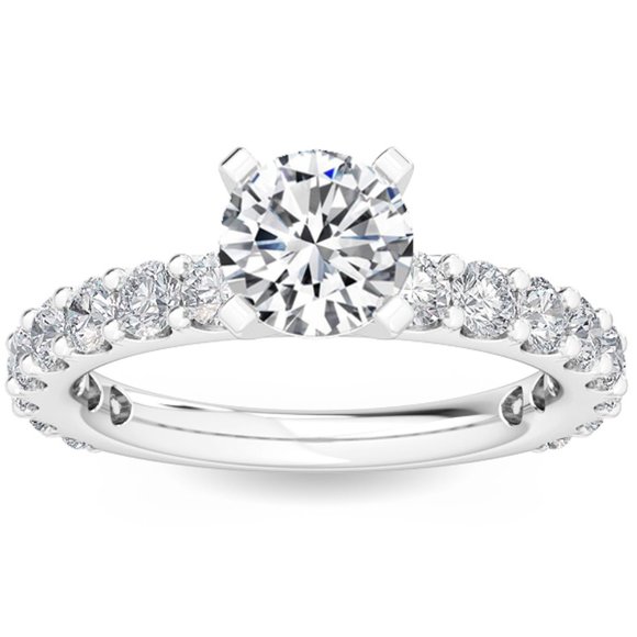 IGI 2.09 ctw 14K White Gold Lab Grown Diamond Engagement Ring - Picture 1 of 5